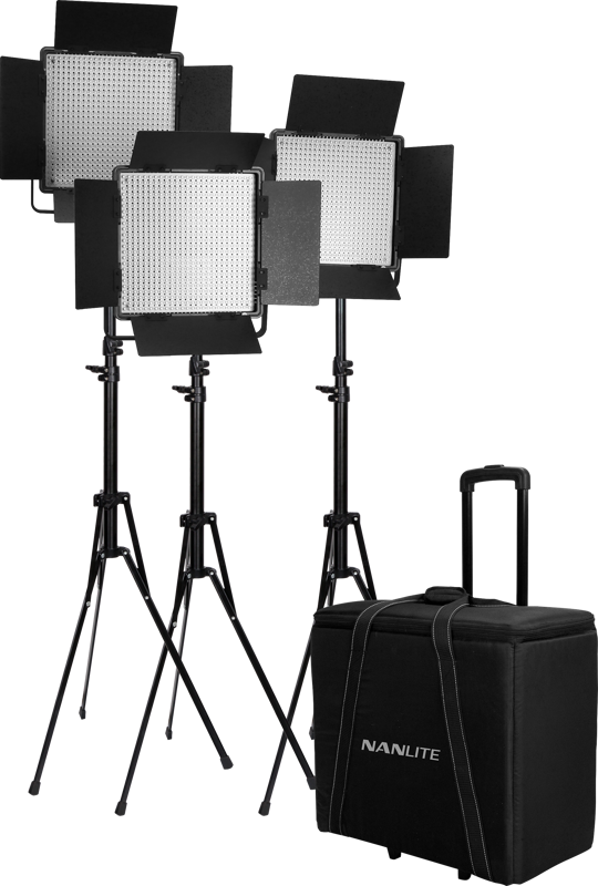 Kit Nanlite 3 light kit 600DSA w/Trolley Case & Light Stand
