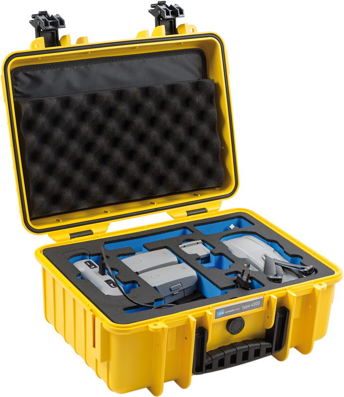BW Outdoor Cases Type 4000 for DJI Air 2S + Mavic Air 2 Fly More Combo (charge-in-case) Yellow