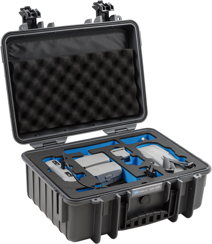 BW Outdoor Cases Type 4000 for DJI Air 2S + Mavic Air 2 Fly More Combo (charge-in-case) Dark Grey