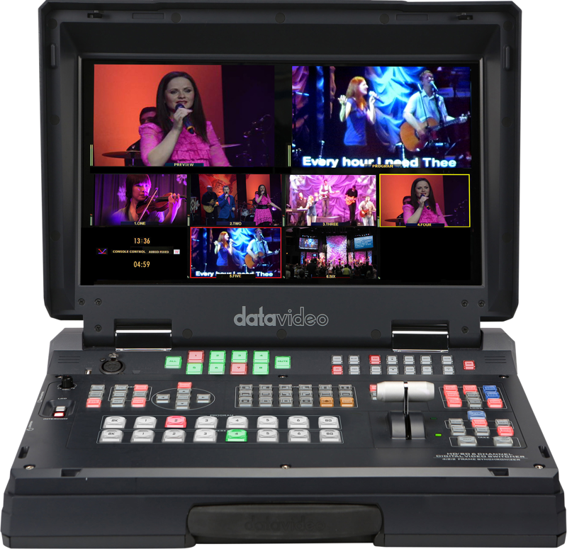 Datavideo HS-2200 6 Inp HD videomx w intercom & CG in case